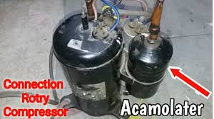 Most electrical problems in air conditioning systems are in the compressors and their relays or motor overload switches. Rotary Compressor Connection With Capacitor And Vacuum Pump Make Youtube