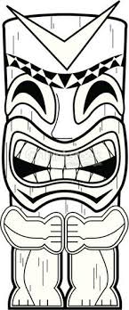 Tiki Totem Pole Coloring Pages Sketch Coloring Page Tiki Totem Tiki Party Survivor Party