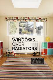 How To Dress Windows Over Radiators Rusticstyle Curtains And Radiators Curtains Over Radiator Short Window Curtains