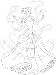 This is cinderella coloring page image. Fairy Godmother Coloring Page Family Cinderella Pages Disney Stmatthias Co