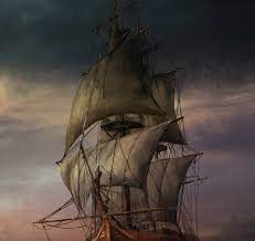 Painting of a european ship at djulirri. Artstation Sailing Ship Concept Painting Anu Viswanathan