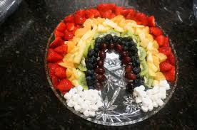 I layered the fruit, meaning i put the various fruits on the tray and then went back and added more of each fruit of top, creating 2 layers. Rainbow Fruit Tray Grace Like Rain Blog