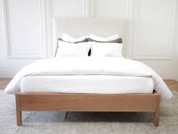 Check out our oak platform bed selection for the very best in unique or custom, handmade pieces from our beds & headboards shops. Upholstered Linen And Solid Oak Platform Bed In Queen Size For Sale At 1stdibs