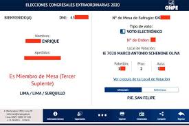 El mismo monto se aplicará a los electores que se nieguen a integrar las mesas de sufragio en reemplazo de los miembros de mesa ausentes. Onpe Donde Votar Fui Sorteado Miembro De Mesa Que Debo Hacer Ahora Lugar De Votacion Dni Miembro De Mesa Peru Gestion