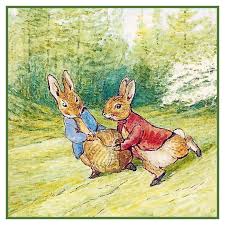 Beatrix Potter Peter Rabbit Runs Counted Cross Stitch Chart