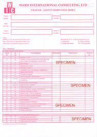 Section 5310 compliance and good practices review. Trailer Inspection Pad Ward International Consulting Ltd