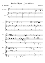 Feather Theme Trumpet Solo Forrest Gump Sheet Music For Piano Trumpet In B Flat Solo Musescore Com