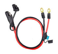 10AWG SAE Connector,Ring Terminal Harness,2FT Battery Charging Cable with  15A Protection Fuse,Quick Disconnect Extension Plug for Motorcycle Solar ...