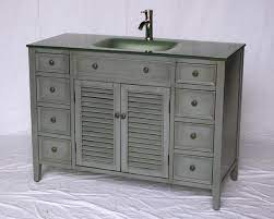 20.88'' l x 14.75'' w x 8.37'' h. 48 Inch Bathroom Vanity Glass Top Beach Style Gray Color 48 Wx21 Dx35 H S112848g