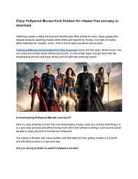Choose from a plethora of hindi films i.e. Free Download Hollywood Movies Dubbed In Hindi Hd 720p By Movies Chor Issuu