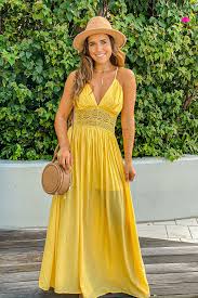 Light Yellow Maxi Dress With Crochet Trim | Maxi Dresses – Saved by the  Dress