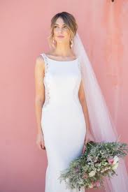 Traditional And Timeless David S Bridal Wins With Both Davids Bridal Wedding Dresses Crepe Wedding Dress Sheath Wedding Dress