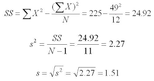 Manual Computation Of The Variance And Standard Deviation