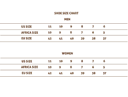 Shoe Size Chart Yema