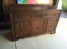 Stunning furniture makeovers using color! Blue Painted Buffet Makeover Thirty Eighth Street