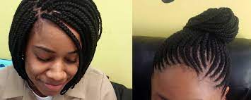 Feed in braids, box braids, sew in knotless braids near me: Lovina S African Hair Braiding Braiding Hair Waukegan Weaves