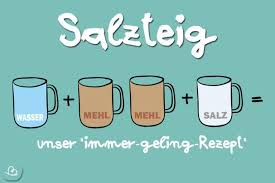 Salzteig Ohne Backen Unser Immer Geling Rezept Wunderbunt De Salzteig Basteln Basteln Salzteig Weihnachten