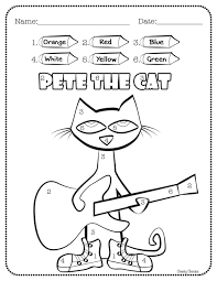 Pete cat coloring pages christmas printable. Pete The Cat Activities The Cheekycherubs
