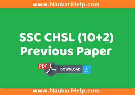 Ssc Chsl 2018 Previous Paper Pdf Download