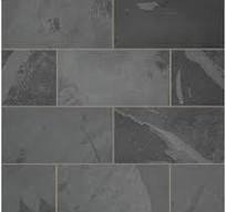 MSI Montauk Black Slate Rectangle 12 in. x 24 in. Natural ...