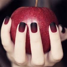 Black And Red Ombre Nails 24 Pcs Dark Style Fairytale Apple Gradient Black Red Matte Short Square Full Cover False Nails Red Ombre Nails Ombre Nails Wine Nails