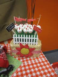 Farm Theme Birthday Decor And Adorable Cake Pops By The Gourmet Pop Farm Theme Birthday Cake Pops Barnyard Birthday