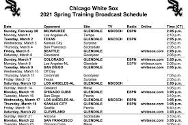 Dish network channel guide printable. White Sox 2021 Spring Training Broadcast Schedule Announced South Side Sox