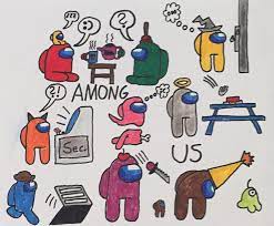 Among us is an online multiplayer social deduction game developed and published by american game studio innersloth. Among Us Zeichnung Papaplatte