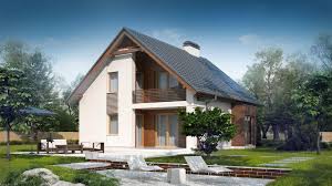 Aceasta casa cu mansarda ne aminteste de cea in care au poposit hansel si gretel. Proiect Casa Parter Si Mansarda Shc130 Smart Home Concept