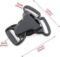Amazon.com: HJGarden 6PCS Black 25mm 3-Way Buckle Plastic ...