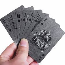 Black And Gold Card Deck 54pcs Durable Waterproof Black Gold Foil Poker Playing Card Deck Gift Board Game Black 3i92952312 Plastic Playing Cards Magic Playing Cards Playing Card Deck