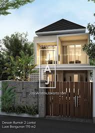 Desain Rumah 2 Lantai Luas Bangunan 170m2 Style Bali Modern Bp Amri Jakarta Jasa Arsitek Jakarta Desain Rumah Home Fashion Desain Eksterior