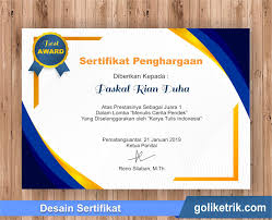 Quickly create certificate and reward student, sportsperson, employees etc who've earned it. 30 Template Sertifikat Seminar Nasional Dan Pelatihan Format Word Dan Cdr Gratis Goliketrik