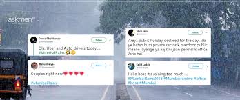 And yes rains are back in mumbai to show to the authority the real face of the drainage system they always feel proud about. Mumbai Rains Government Declares Public Holiday Mumbai Finds Respite With Some Humour News