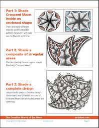 This is definitely for beginners as i made. Shading Crescent Moon Pdf Tutorial Zentangle Patterns Zentangle Zentangle Drawings