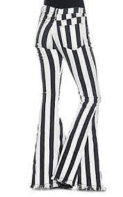Saints And Hearts Women S Navy Striped Flared Jeans Cavender S