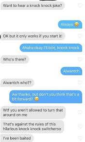 Telling a joke can be… knock knock jokes aren't exclusively for children. Flirty Knock Knock Pick Up Lines And Jokes 1 Bad Pick Up Lines Pick Up Lines Funny Pick Up Lines