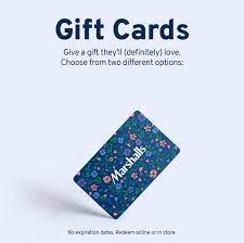 Keep track of what you've got left on your gift card so you treat yourself to more fab finds. Gift Cards Marshalls