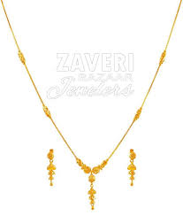 22k Gold Dokia Necklace Earring Set Gold Necklace Designs Gold Jewelry Simple Necklace Gold Earrings Designs