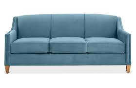 Erin Sleeper Sofa Colonial Blue Crypton Sofa Queen Size Sleeper Sofa Low Couch