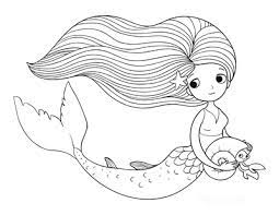 From cute coloring sheets to detailed pictures, they're great for little and big kids! 57 Mermaid Coloring Pages Free Printable Pdfs