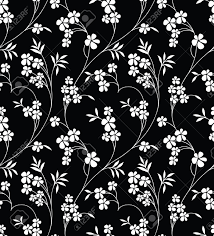 Hot pink with black is such a stunning combo. Seamless Small Black And White Floral Pattern Royalty Free Cliparts Vectors And Stock Illustration Image 111167716
