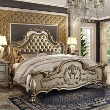 Dresden Panel Bed Gold Patina Bedroom Furniture Sets Luxurious Bedrooms Bedroom Sets