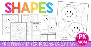 Shapes worksheets and online activities. Shape Tracing Worksheets Preschool Mom