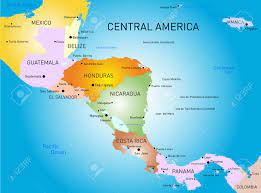 Thus the countries of haiti, belize, guyana, and suriname, and several french overseas departments, are excluded. Vector De Color Mapa De America Central Ilustraciones Vectoriales Clip Art Vectorizado Libre De Derechos Image 30921479