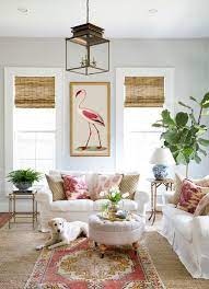 Pink Flamingo Print Large Wall Art Decor Bird Illustration Etsy Country Living Room Condo Living Room Living Room Decor