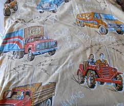 Vintage Truck Bedspread Cover Etsy Vintage Car Decor Vintage Truck Cars Room