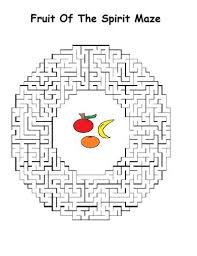 Fruit Of The Spirit Maze Printable Fruit Of The Spirit Sunday School Lessons School Lessons