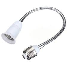 Us E27 Led Light Bulb Lamp Holder Flexible Extension Adapter Socket Converter