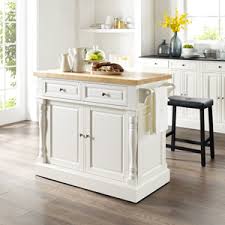 Fit choice 5 in 1 kitchen island with 3 spice rack & 1 drawer, portable folding kitchen island storage w/wheels, pantry cabinets bar cart w/baskets, durable, easy to assemble (white) 3.3 out of 5 stars. Amazon Com Crosley Furniture Oxford Natural Wood Top Kitchen Island White Kitchen Islands Carts